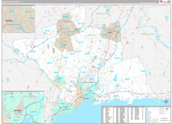 New Haven County Wall Map Premium Style 2026